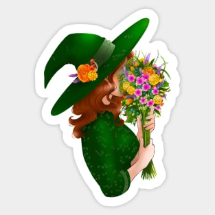 Green Witch Sticker